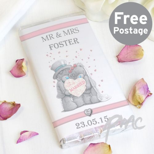 Personalised Me To You Wedding Couple Milk Chocolate Bar