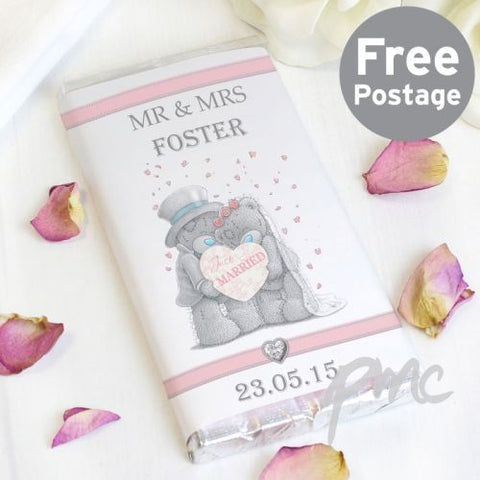 Personalised Me To You Wedding Couple Milk Chocolate Bar
