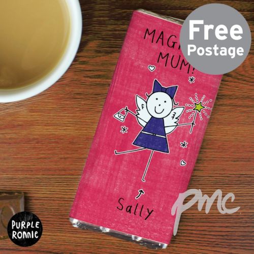 Personalised Purple Ronnie Fairy Milk Chocolate Bar