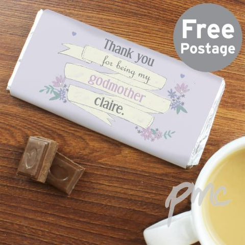 Personalised Garden Bloom Milk Chocolate Bar