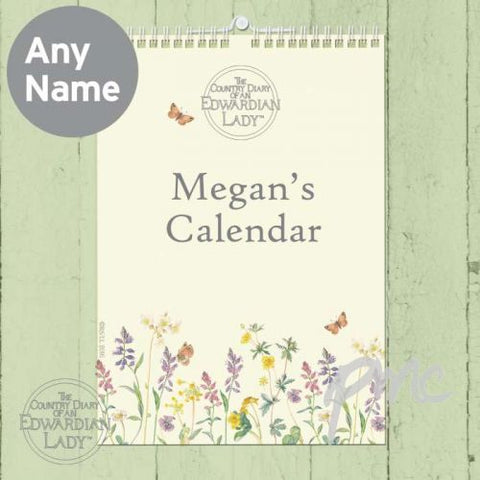 Personalised Country Diary Flower of the Month A4 Wall Calendar