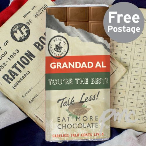 Personalised Nostalgia Milk Chocolate Bar