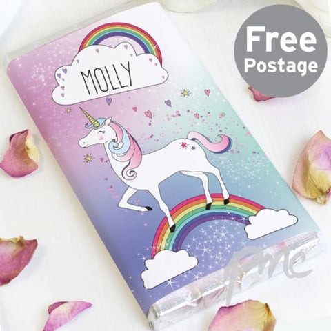 Personalised Unicorn Milk Chocolate Bar
