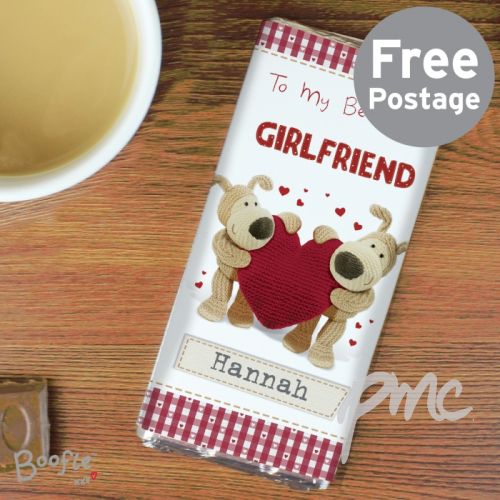 Personalised Boofle Shared Heart Milk Chocolate Bar