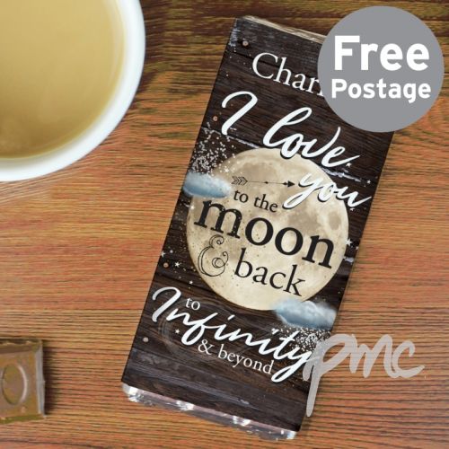 Personalised To the Moon & Infinity... Milk Chocolate Bar