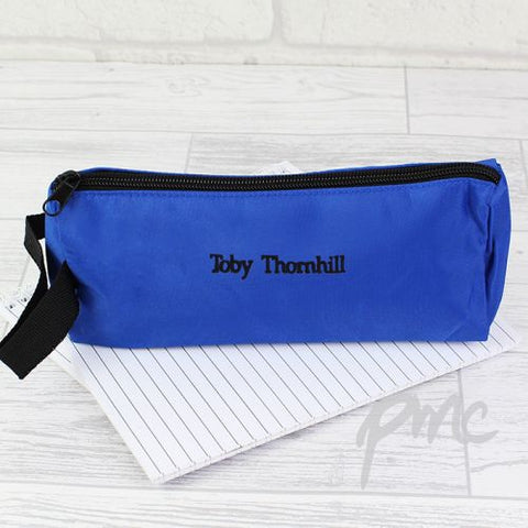 Personalised Blue Pencil Case