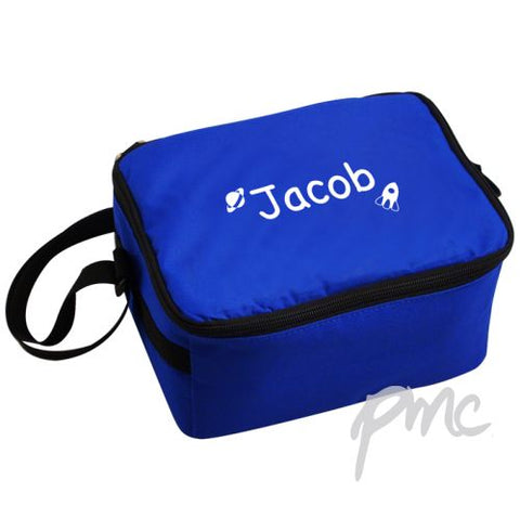 Personalised White Rocket Lunch Bag