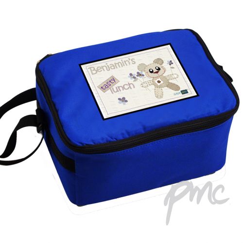 Personalised Cotton Zoo Boys Tweed the Bear Lunch Bag