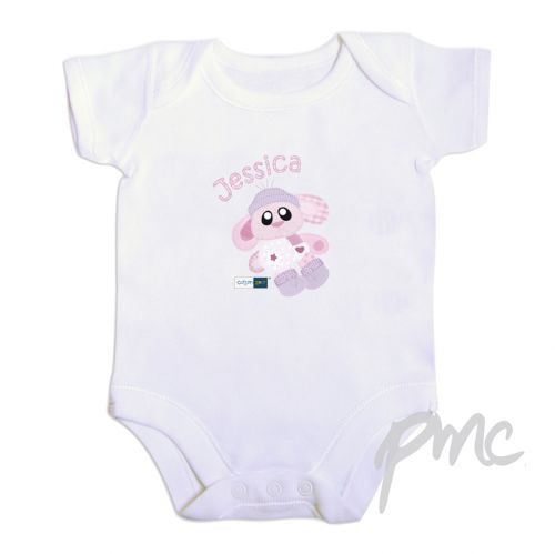 Personalised Cotton Zoo Bobbin the Bunny 0-3 Months Baby Vest