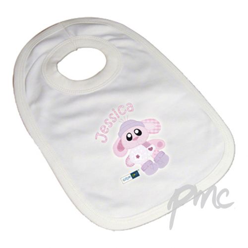 Personalised Cotton Zoo Bobbin the Bunny Bib