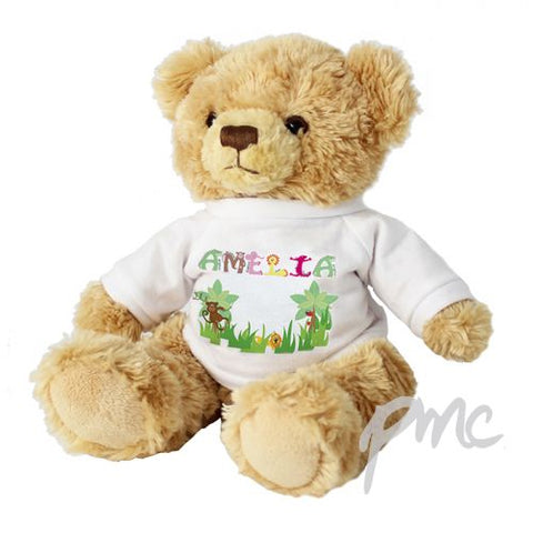 Personalised Girls Animal Alphabet Message Bear