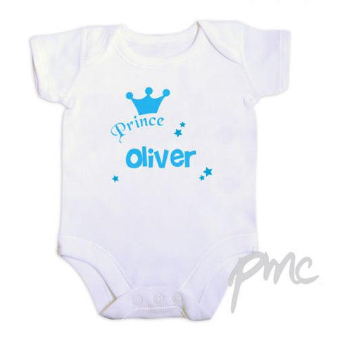 Personalised Prince Baby Vest