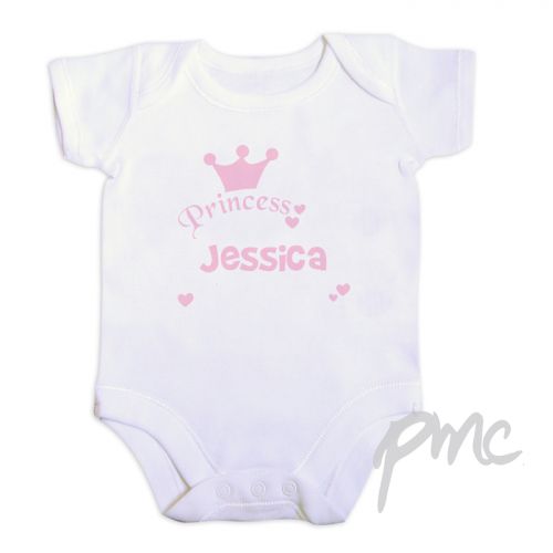Personalised Princess Baby Vest