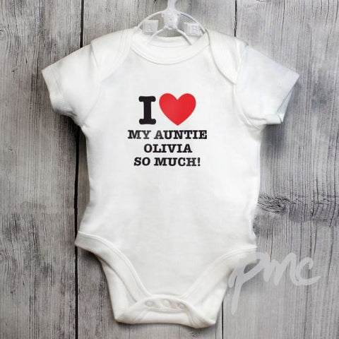 Personalised I HEART 12-18 Months Baby Vest