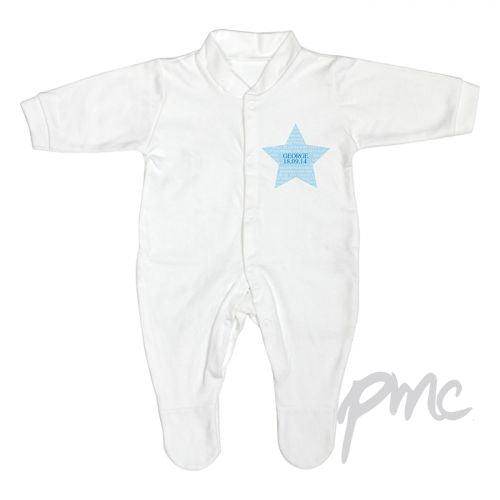 Personalised Shining Star 3-6 Months Babygrow