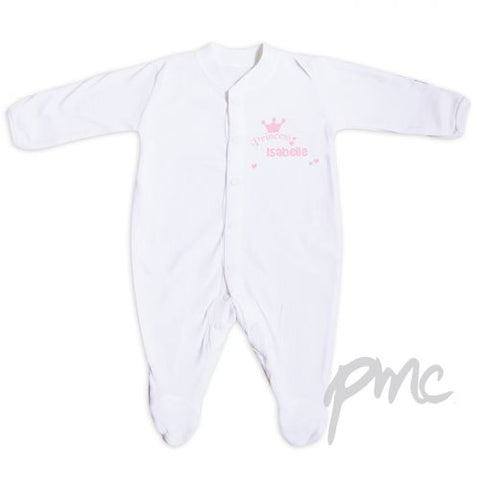 Personalised Little Princess Pink 6-9 Months Babygrow