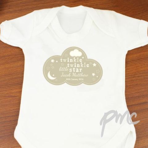 Personalised Twinkle Twinkle Baby Vest
