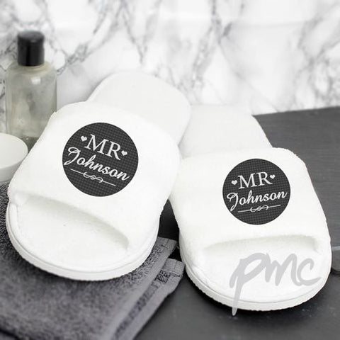 Personalised Mr Velour Slippers