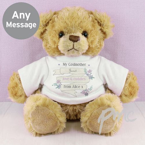 Personalised Garden Bloom T-Shirt Message Bear