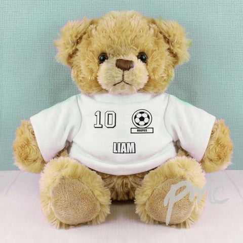 Personalised Football Fan T-Shirt Message Bear