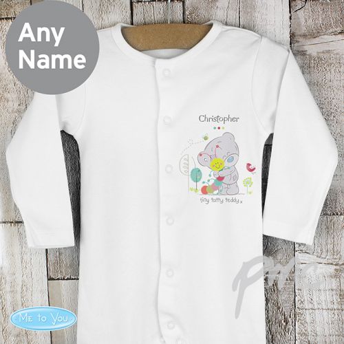 Personalised Tiny Tatty Teddy Cuddle Bug 6-9 Months Babygrow