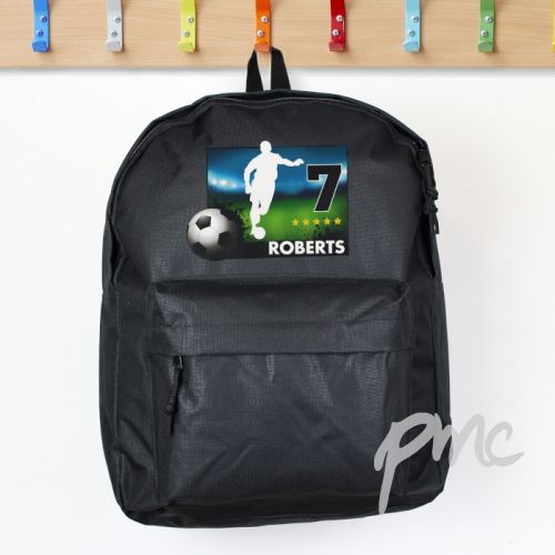 Personalised Team Player Black Backpack
