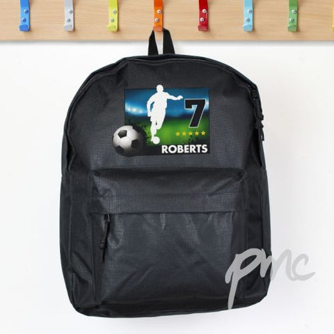 Personalised Team Player Black Backpack