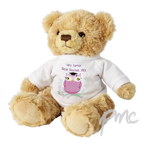 Personalised Miss Owl Message Bear
