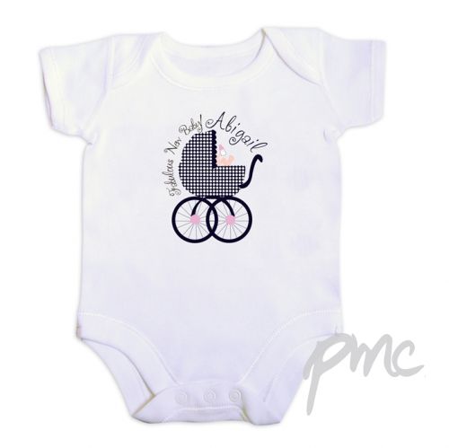 Personalised Fabulous Baby Girl 0-3 Months Baby Vest