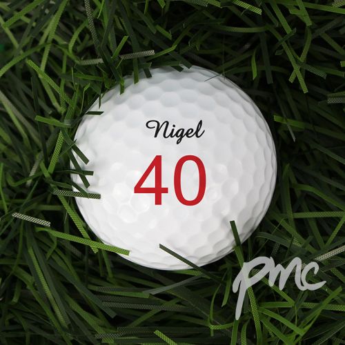 Personalised Small Numbers Birthday Golf Ball
