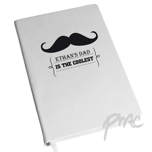 Personalised Moustache Hardback A5 Notebook