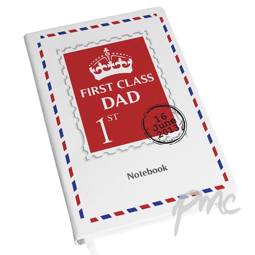 Personalised 1st Class Hardback A5 Notebook