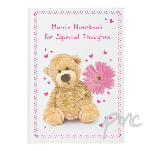Personalised Teddy Flower Hardback A5 Notebook