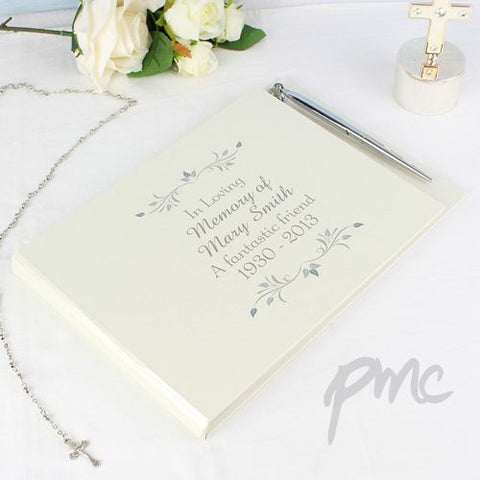Personalised Sentiments Guest Book & Pen