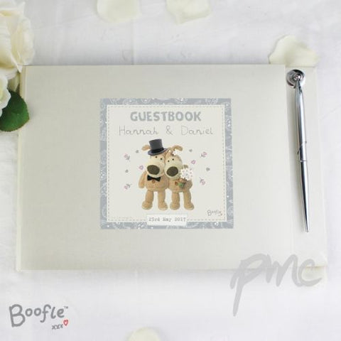 Personalised Boofle Wedding Guest Book & Pen