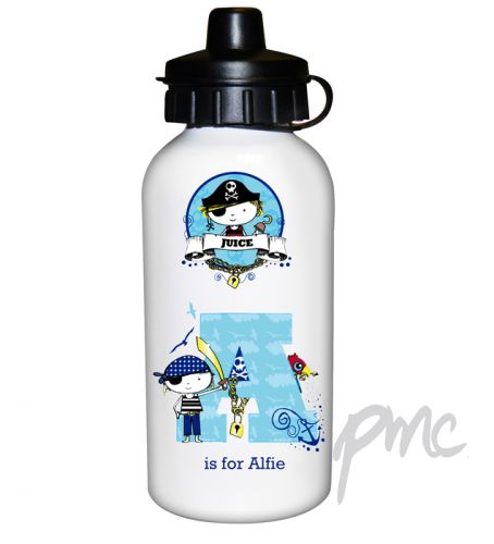 Personalised Pirate Letter Drinks Bottle
