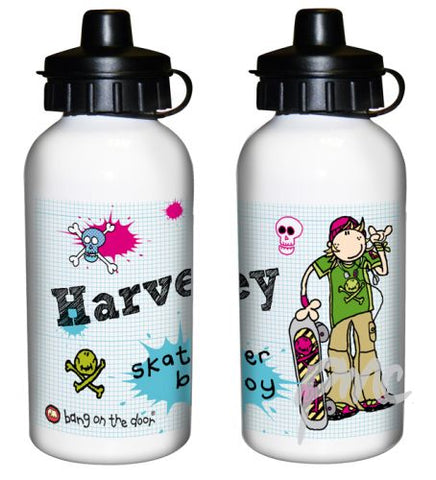 Personalised Bang on the Door Skater Boy Drinks Bottle