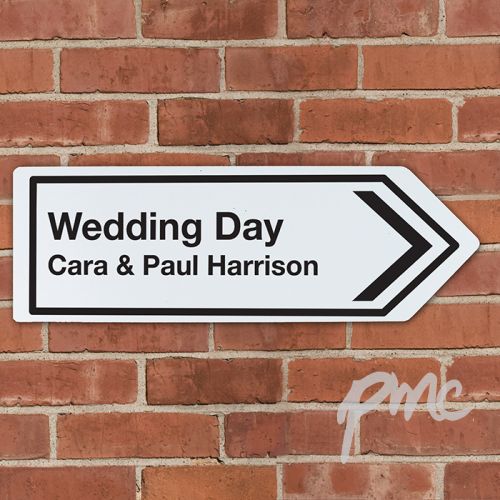 Personalised Road Arrow Right Sign