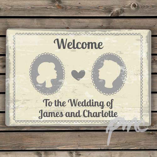 Personalised Cameo Metal Sign