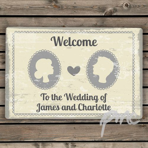 Personalised Cameo Metal Sign