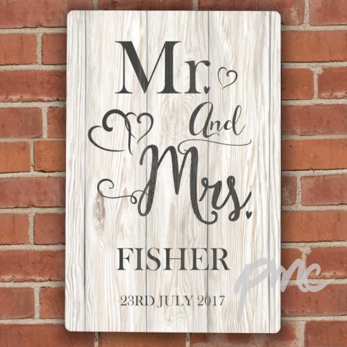 Personalised Mr & Mrs Metal Sign