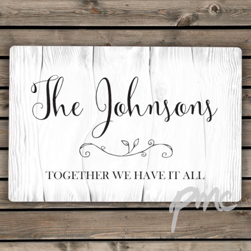 Personalised Rustic Metal Sign