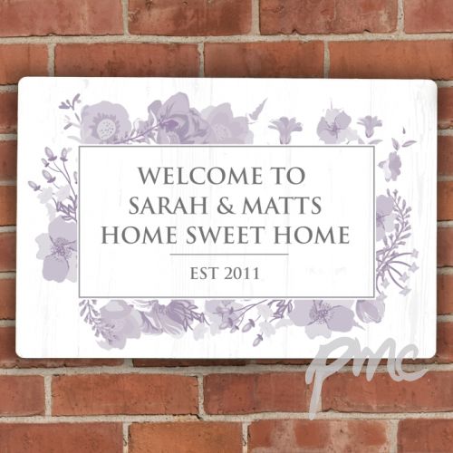 Personalised Soft Watercolour Metal Sign