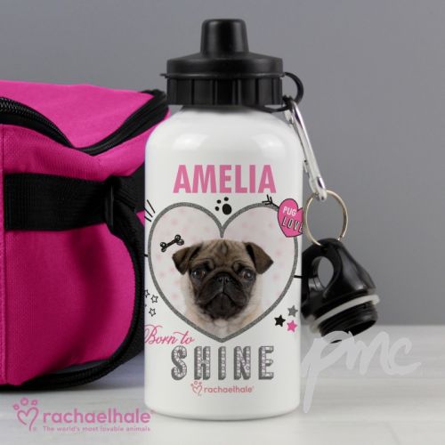 Personalised Rachael Hale Doodle Pug Drinks Bottle