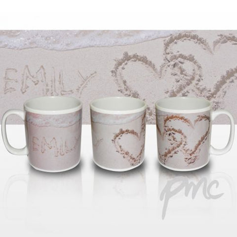 Personalised Sand Heart Mug