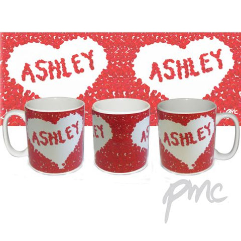 Personalised Petal Heart Mug