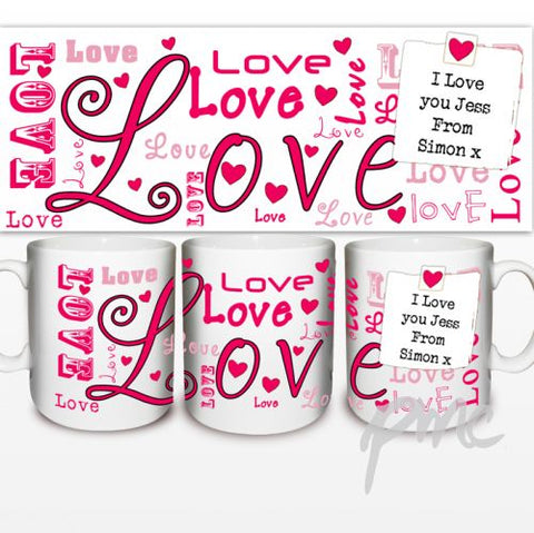 Personalised Lots of Loves Mug
