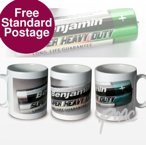 Personalised Batteries Mug