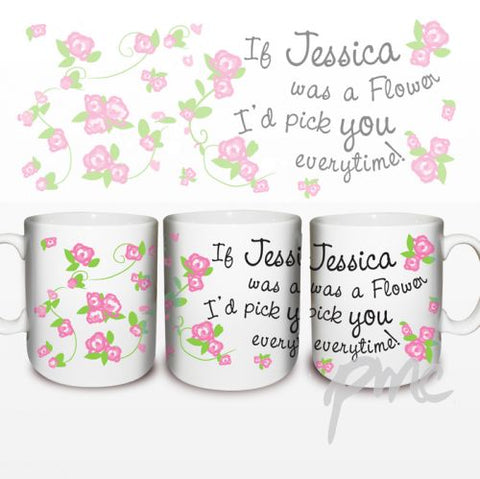 Personalised Floral Pattern Mug