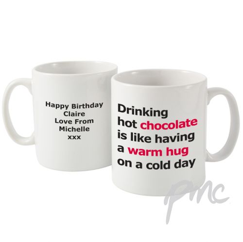 Personalised Hot Chocolate Slogan Mug